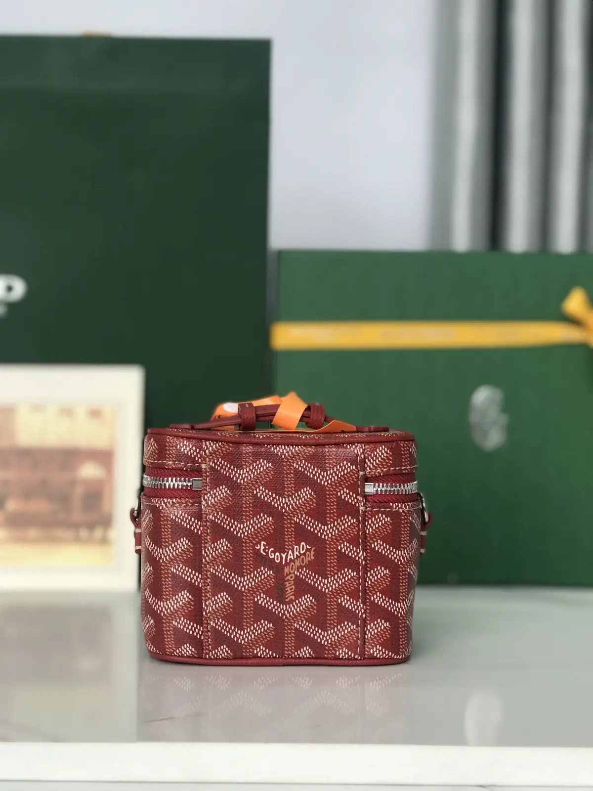 Goyard Style Leather Crossbody Bag Lookbook Reference image 3