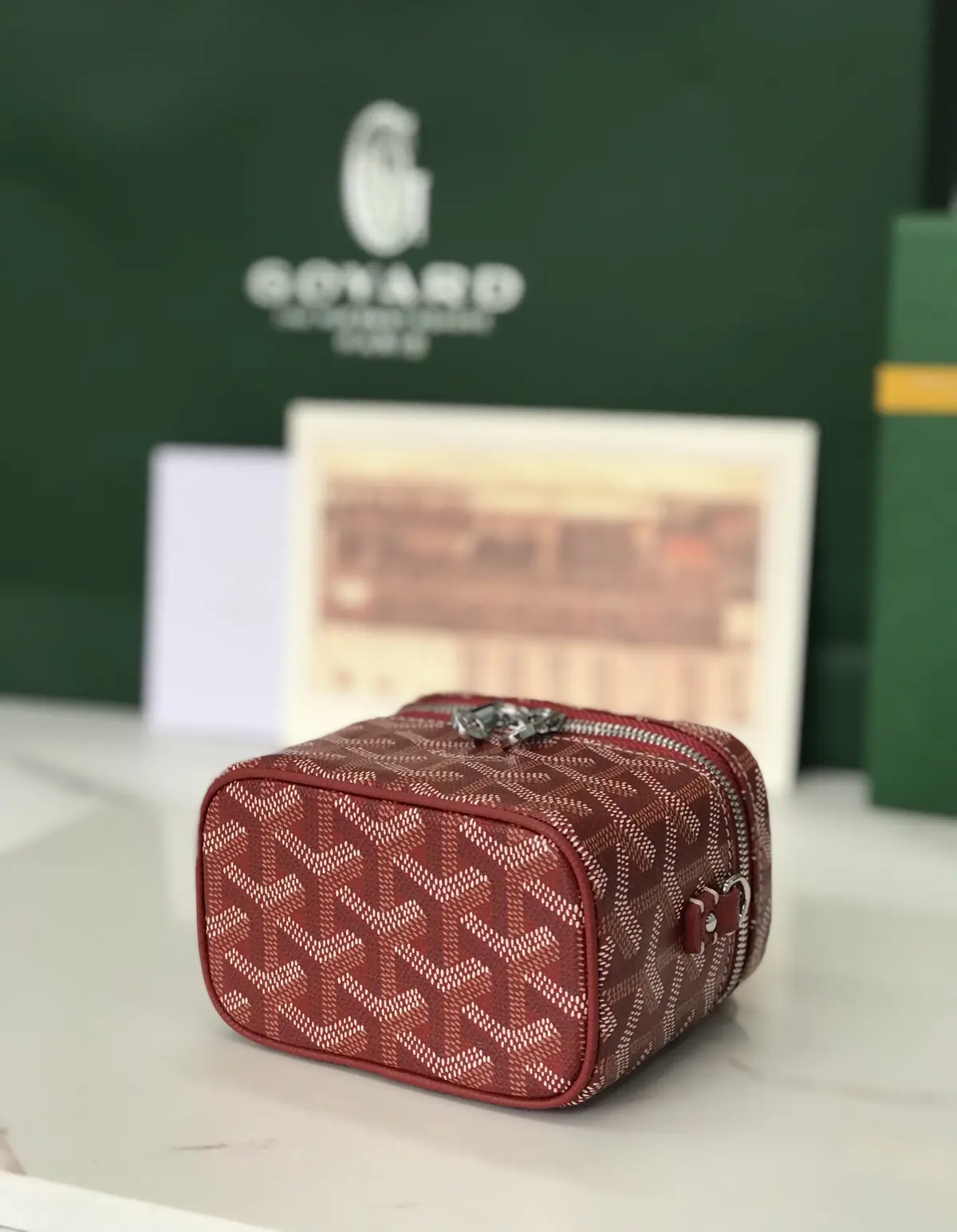 Goyard Style Leather Crossbody Bag Lookbook Reference image 4