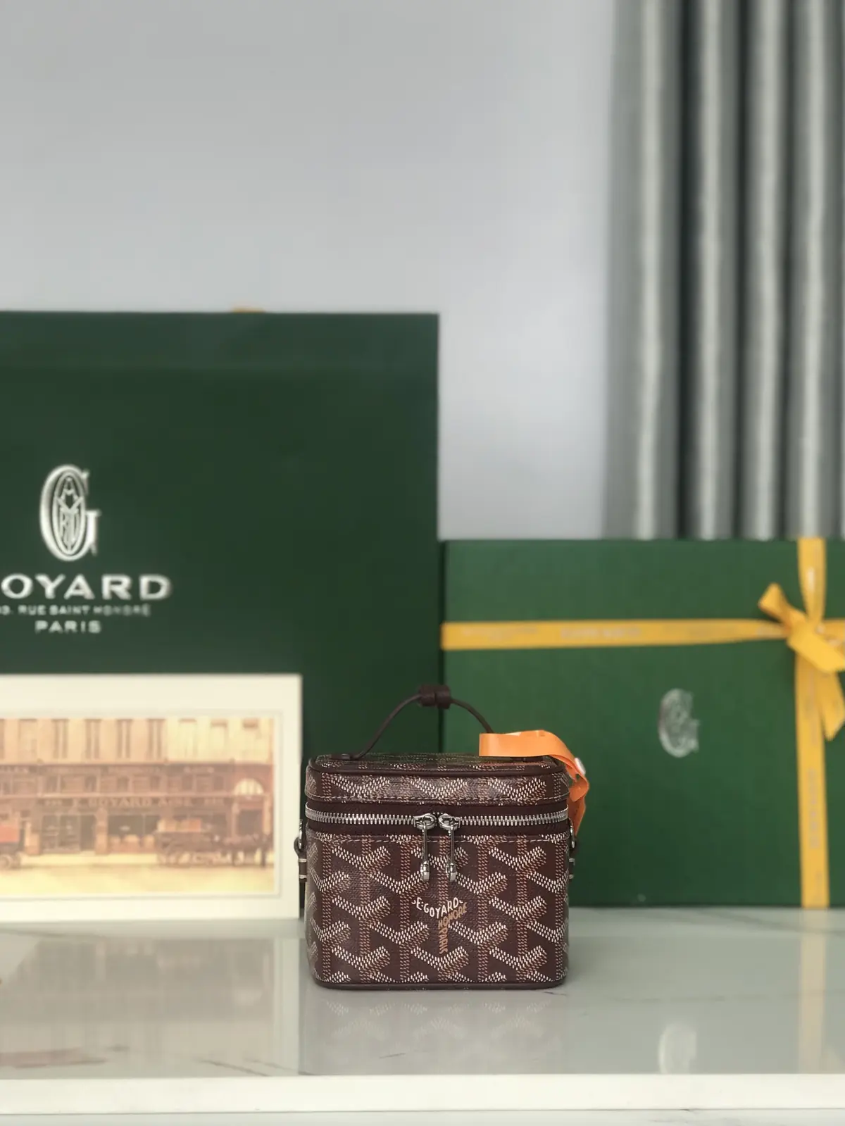 Goyard Style Leather Crossbody Bag Lookbook Reference image 1