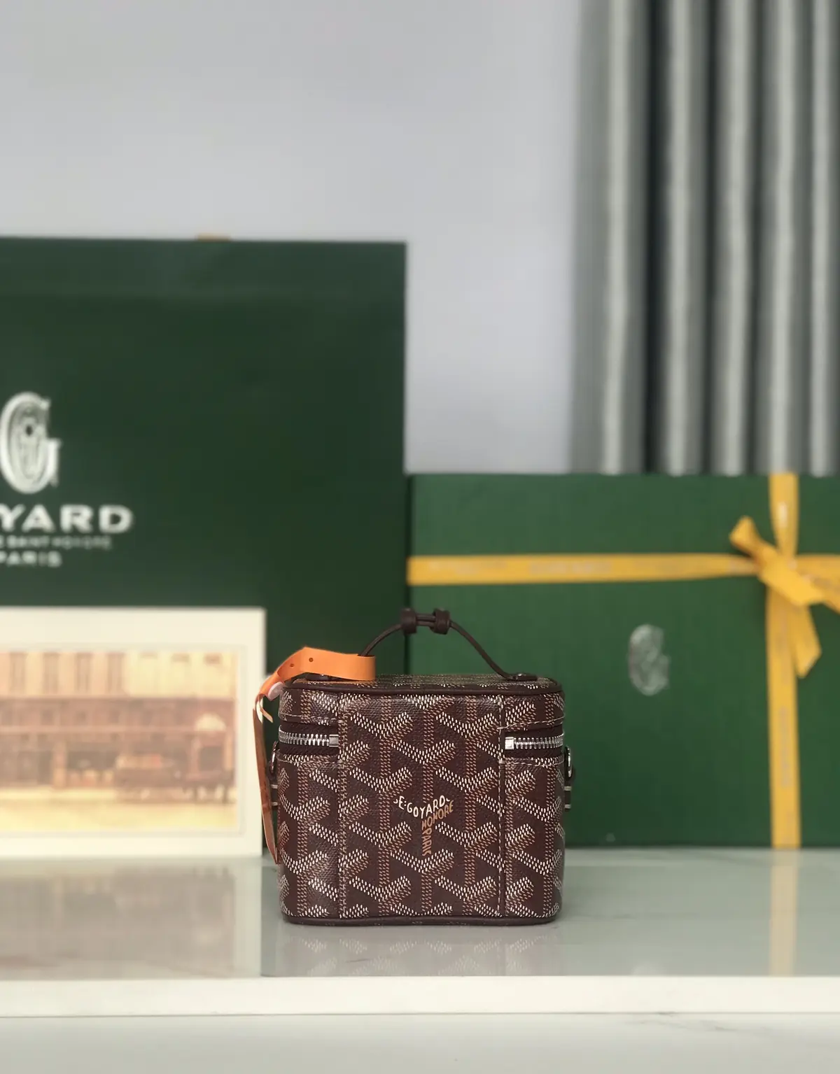 Goyard Style Leather Crossbody Bag Lookbook Reference image 3