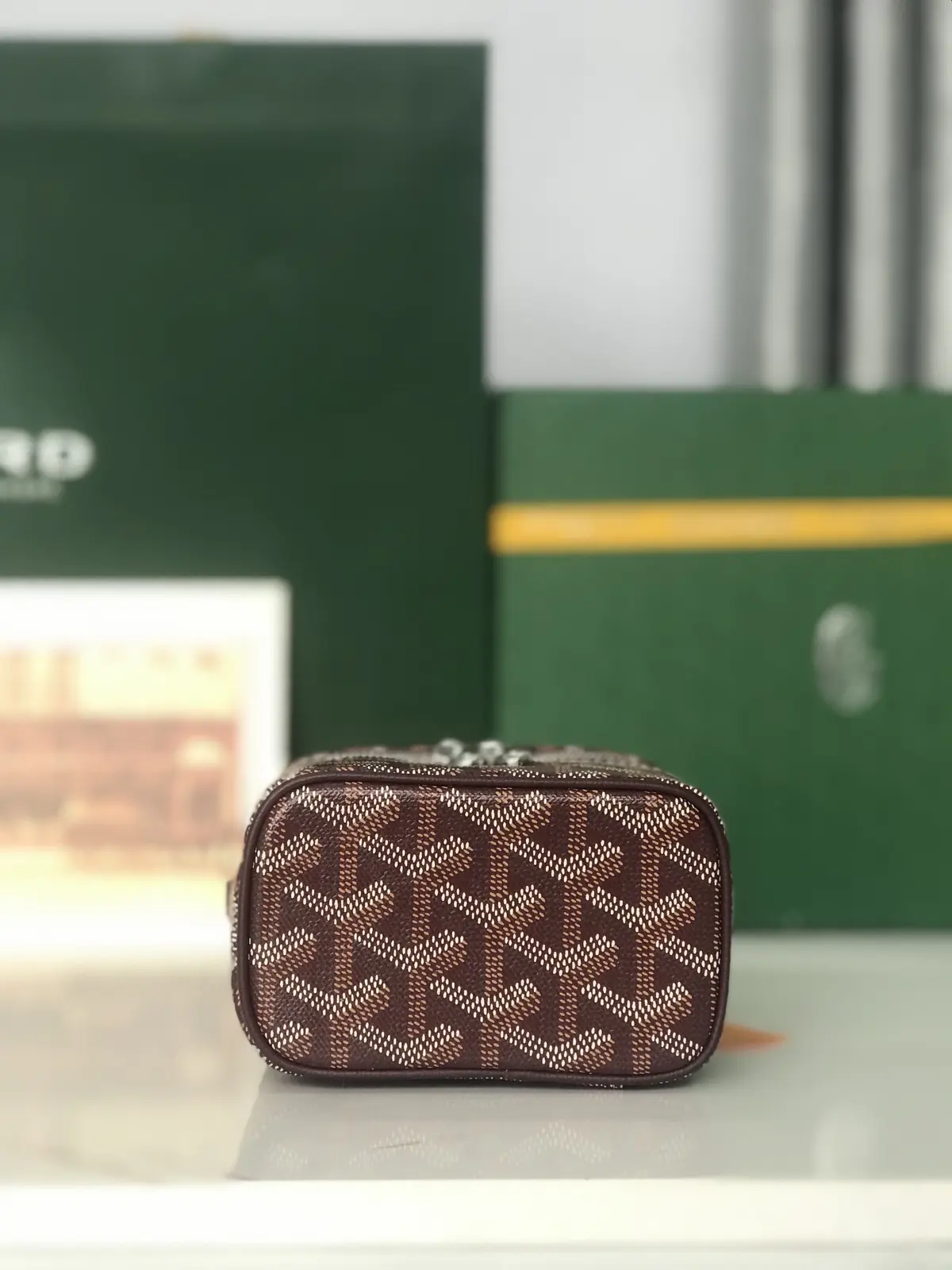 Goyard Style Leather Crossbody Bag Lookbook Reference image 4