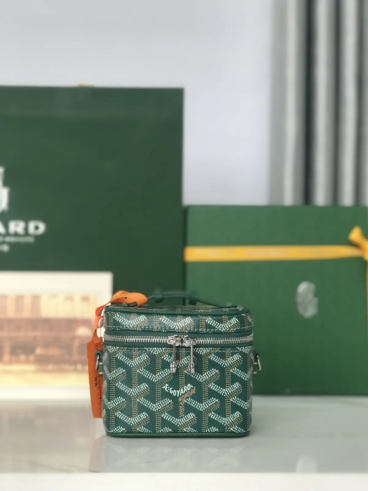 Goyard Style Leather Crossbody Bag Lookbook Reference image 1