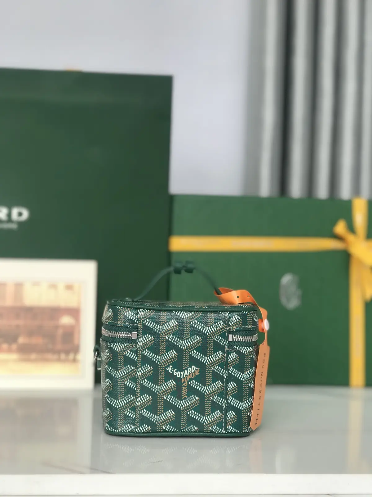 Goyard Style Leather Crossbody Bag Lookbook Reference image 3
