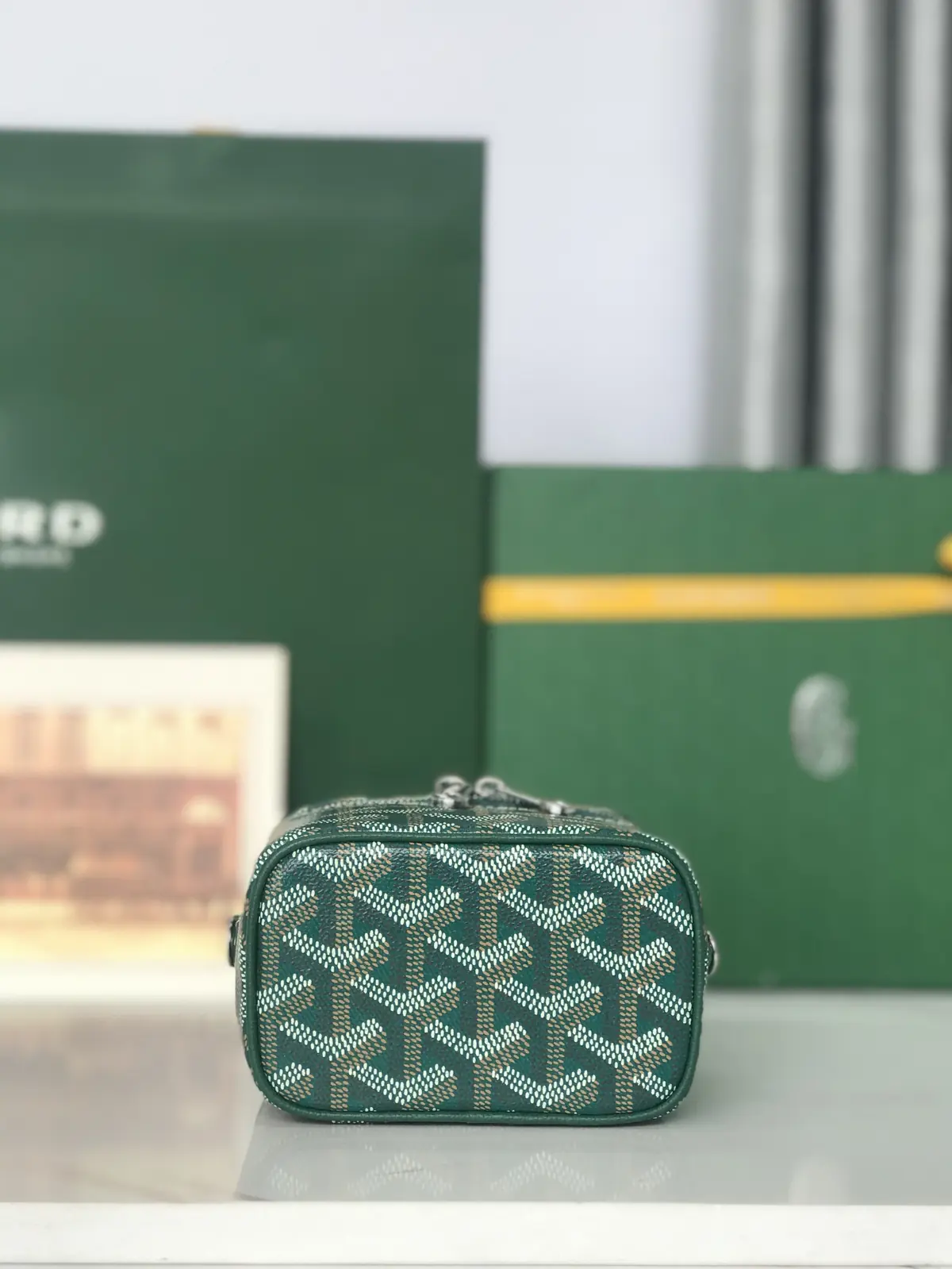 Goyard Style Leather Crossbody Bag Lookbook Reference image 4