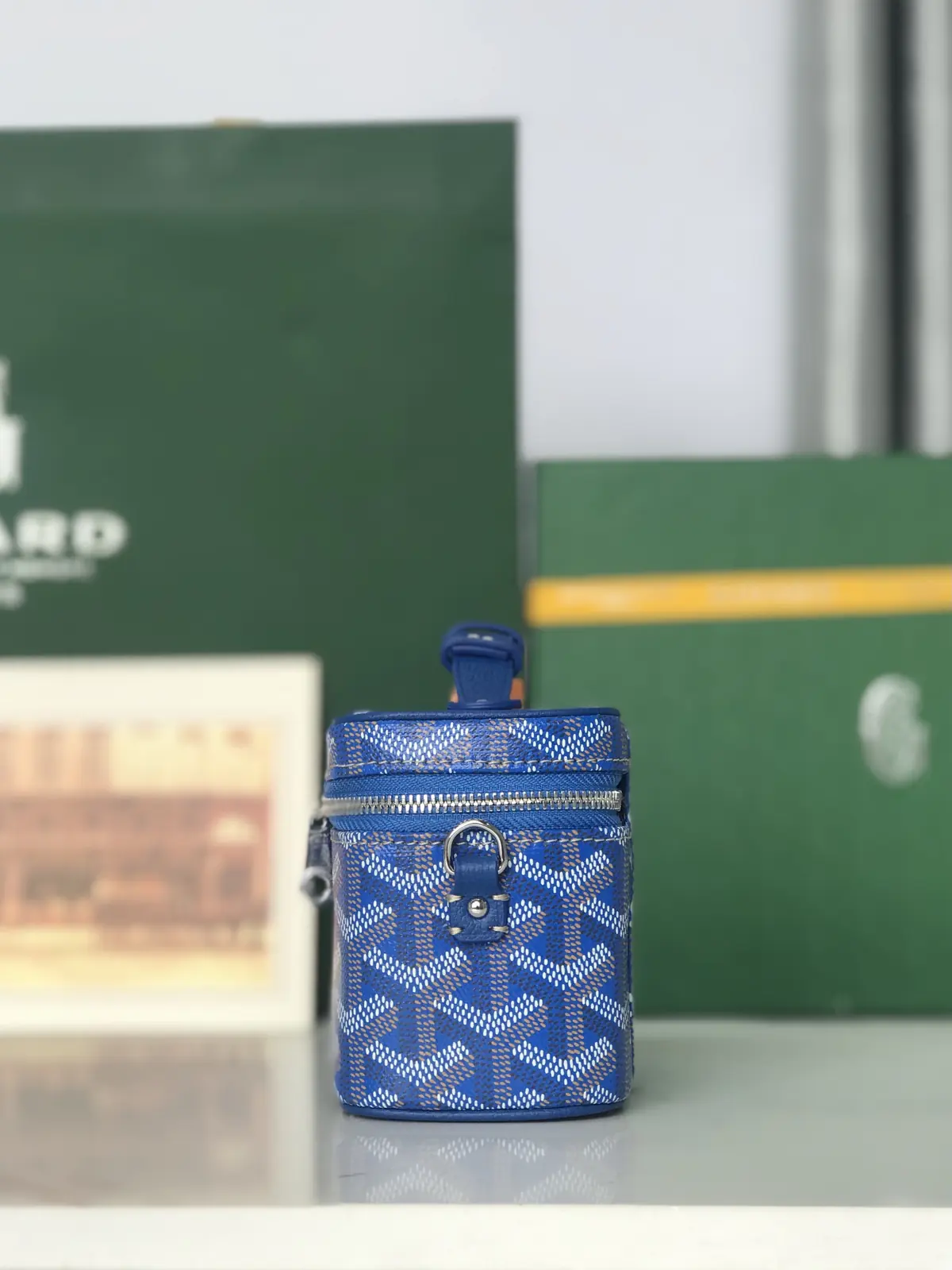 Goyard Style Leather Crossbody Bag Lookbook Reference image 2