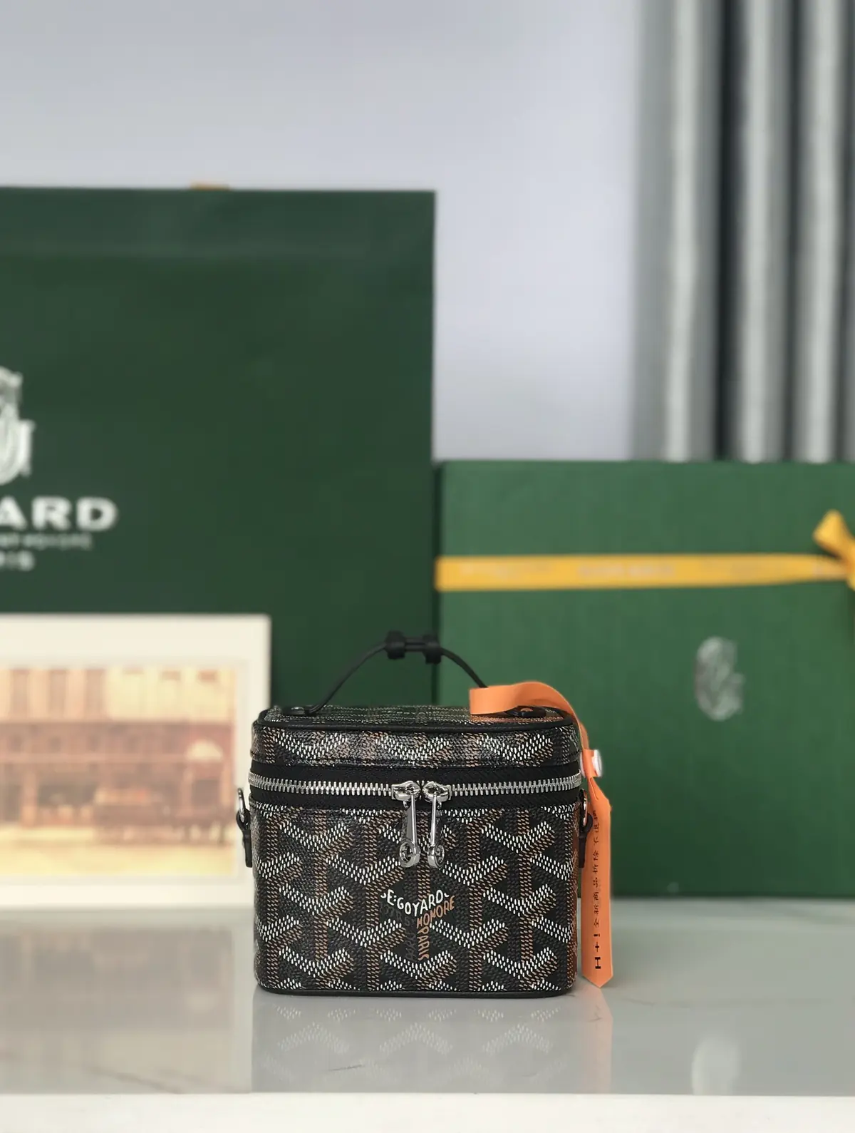 Goyard Style Leather Crossbody Bag Lookbook Reference image 1