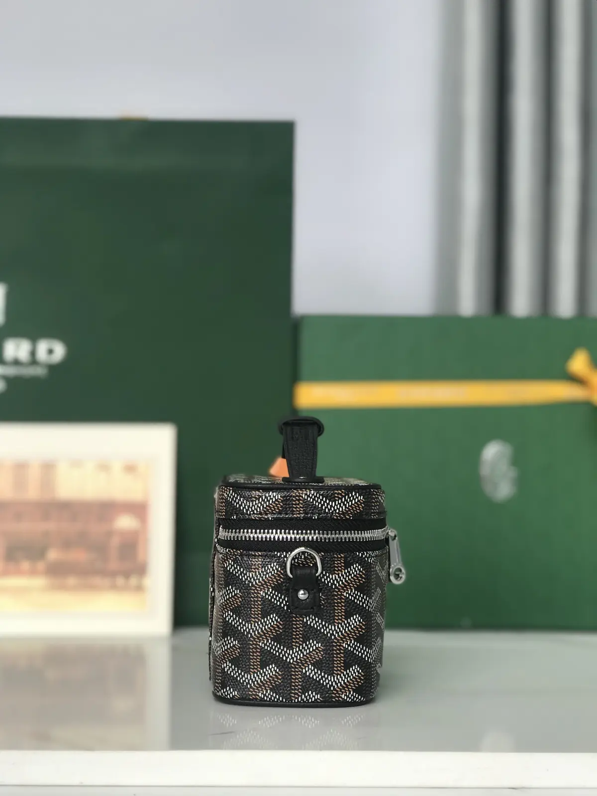 Goyard Style Leather Crossbody Bag Lookbook Reference image 2