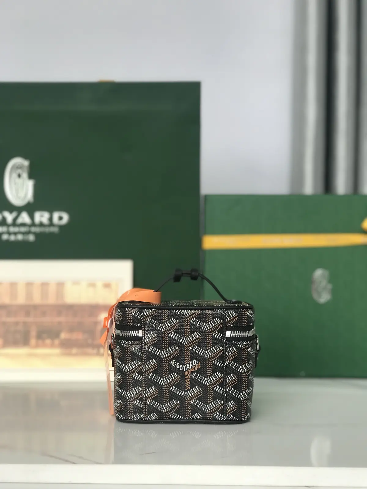 Goyard Style Leather Crossbody Bag Lookbook Reference image 3