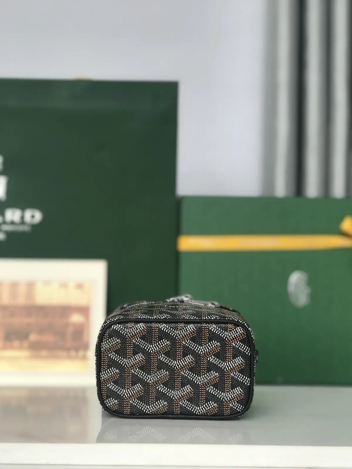 Goyard Style Leather Crossbody Bag Lookbook Reference image 4