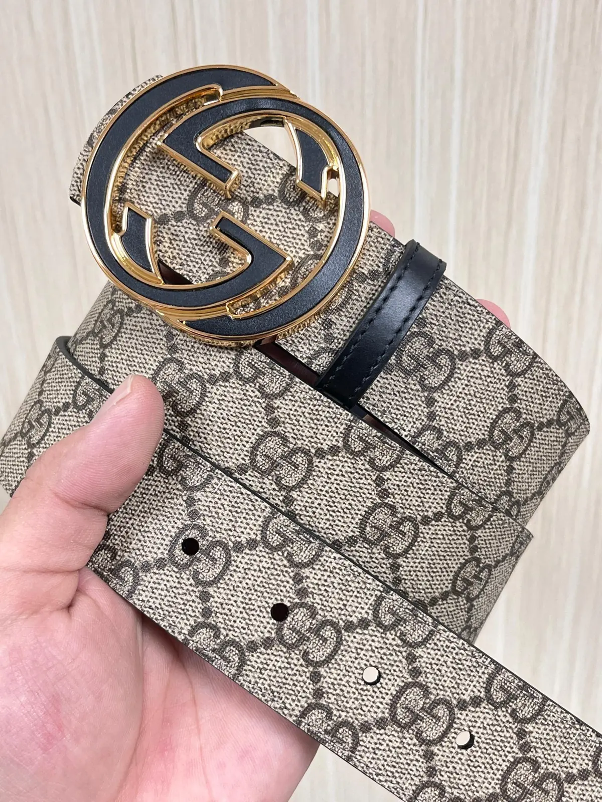 Gucci Style Beige Leather Men's Belts Lookbook Reference image 2