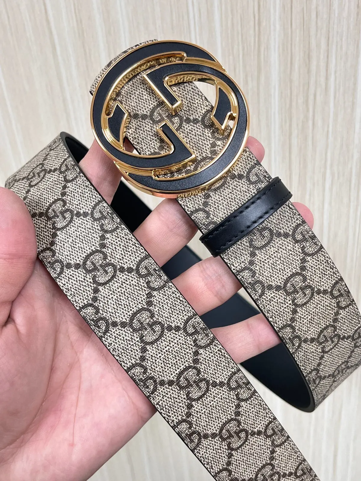 Gucci Style Beige Leather Men's Belts Lookbook Reference image 3