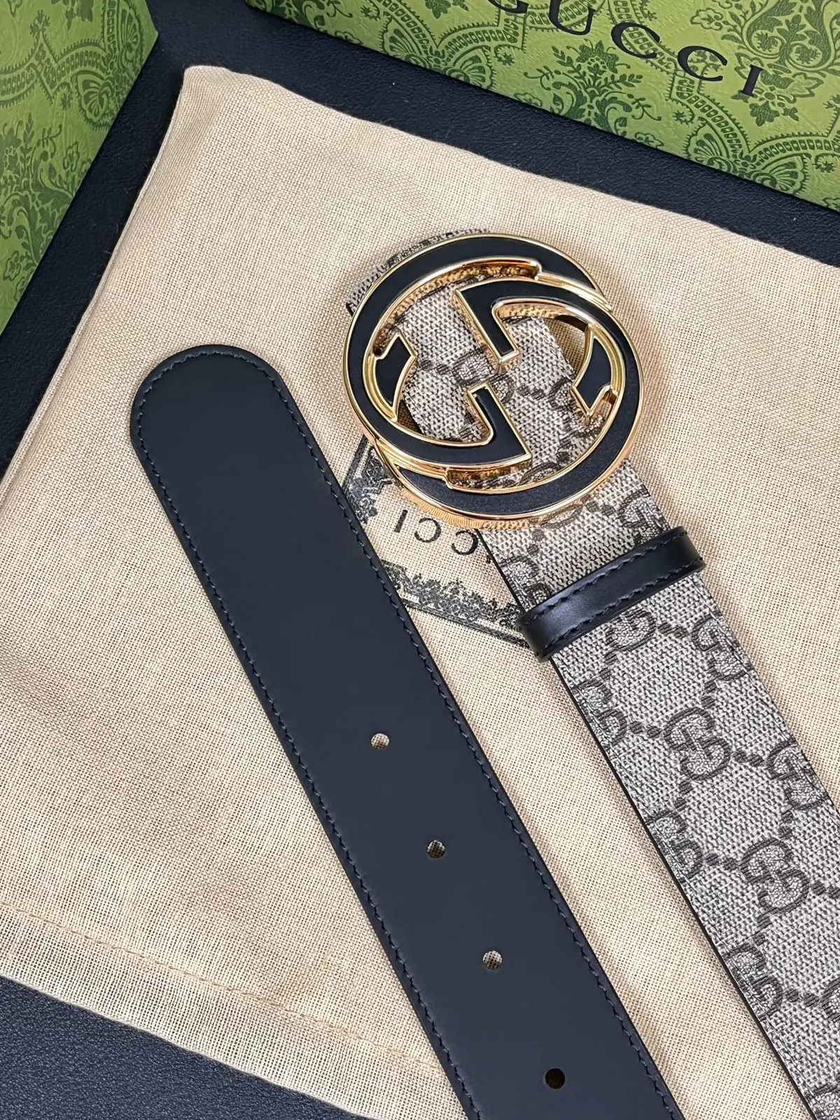 Gucci Style Beige Leather Men's Belts Lookbook Reference image 5