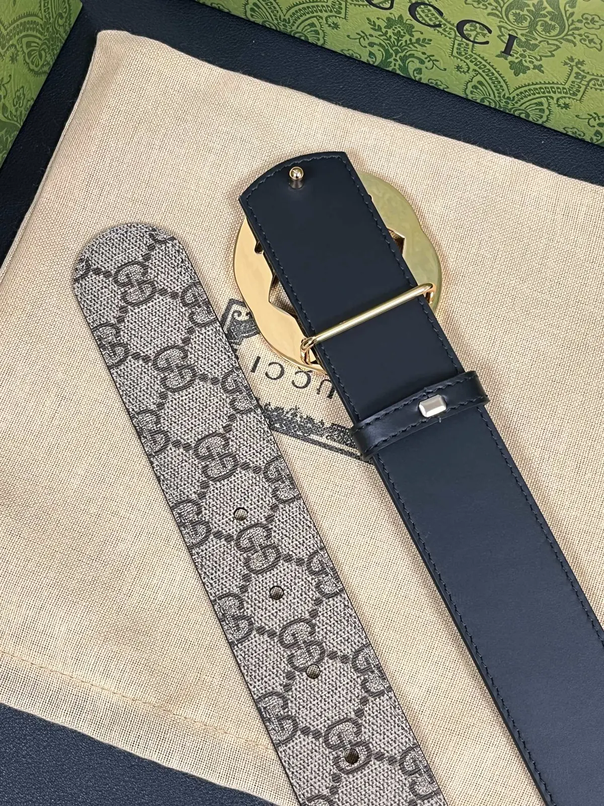 Gucci Style Beige Leather Men's Belts Lookbook Reference image 6