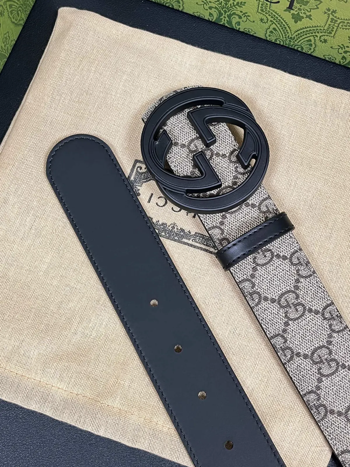 Gucci Style Beige Leather Men's Belts Lookbook Reference image 5