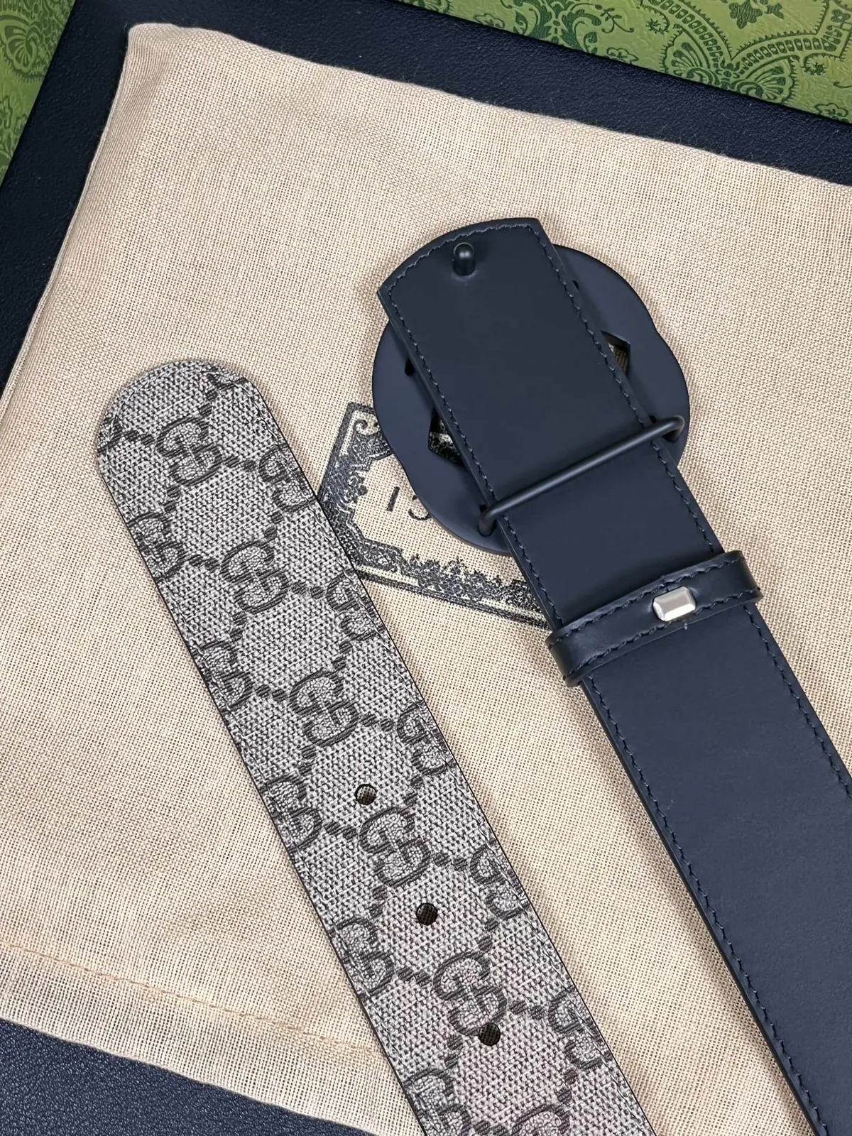 Gucci Style Beige Leather Men's Belts Lookbook Reference image 6