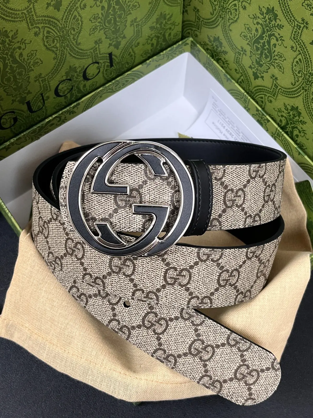 Gucci Style Beige Leather Men's Belts Lookbook Reference image 1