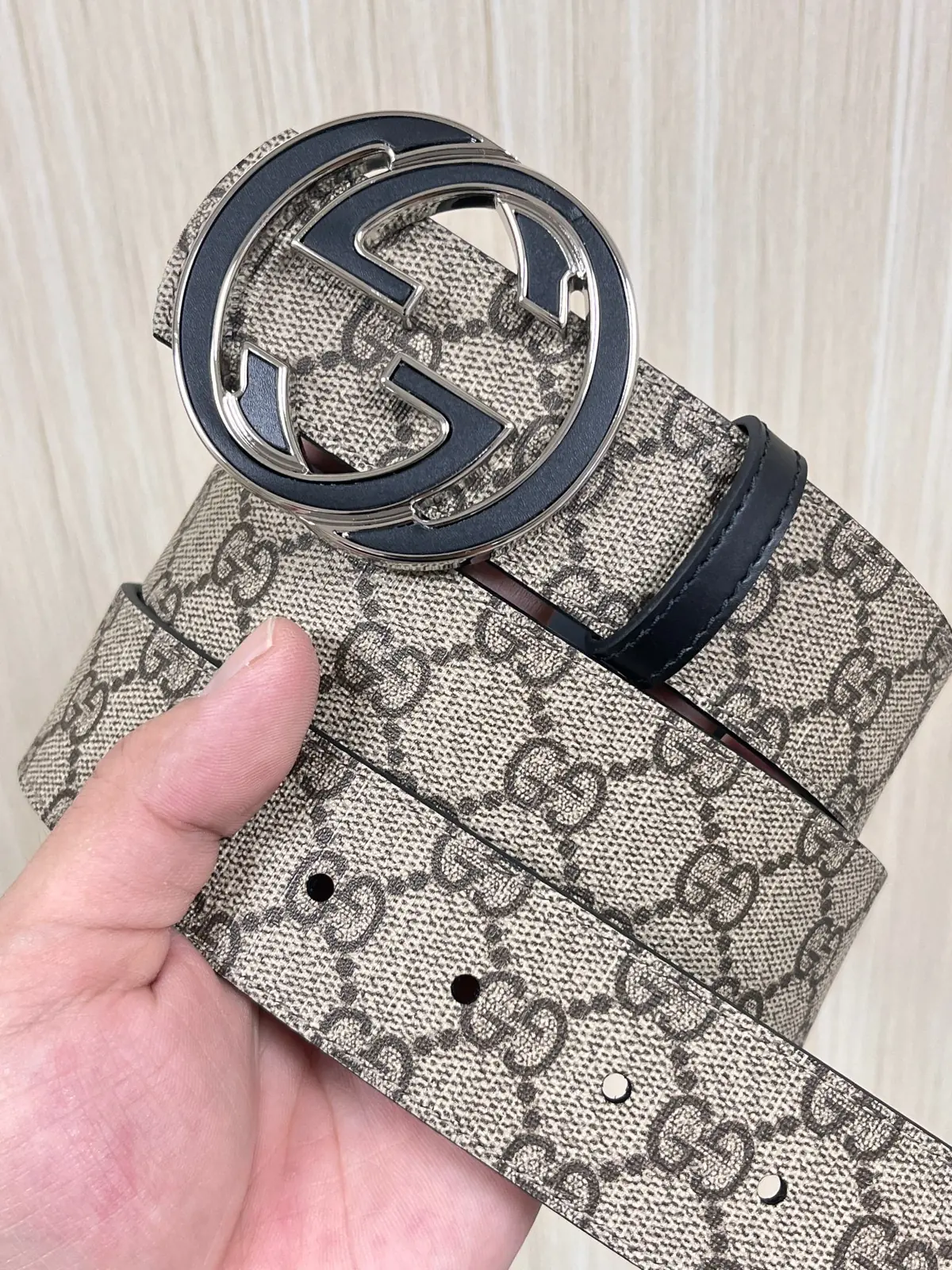 Gucci Style Beige Leather Men's Belts Lookbook Reference image 2
