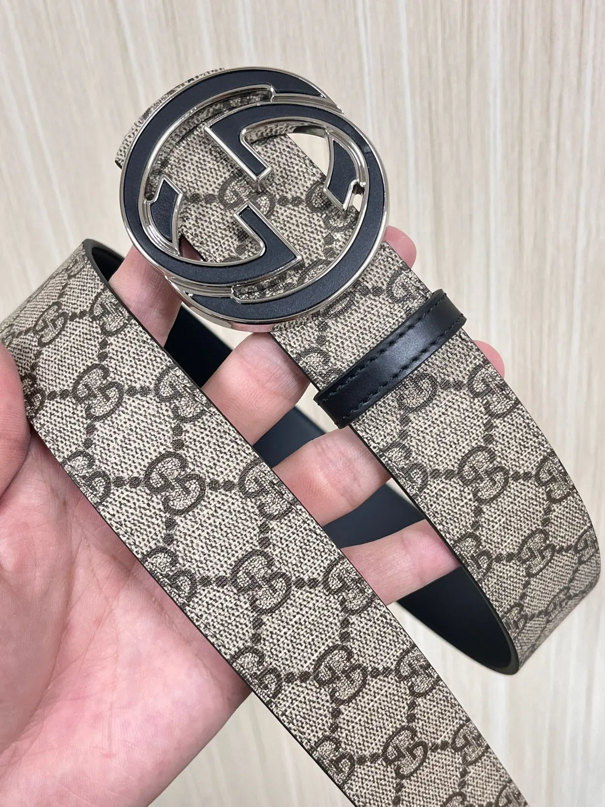 Gucci Style Beige Leather Men's Belts Lookbook Reference image 3