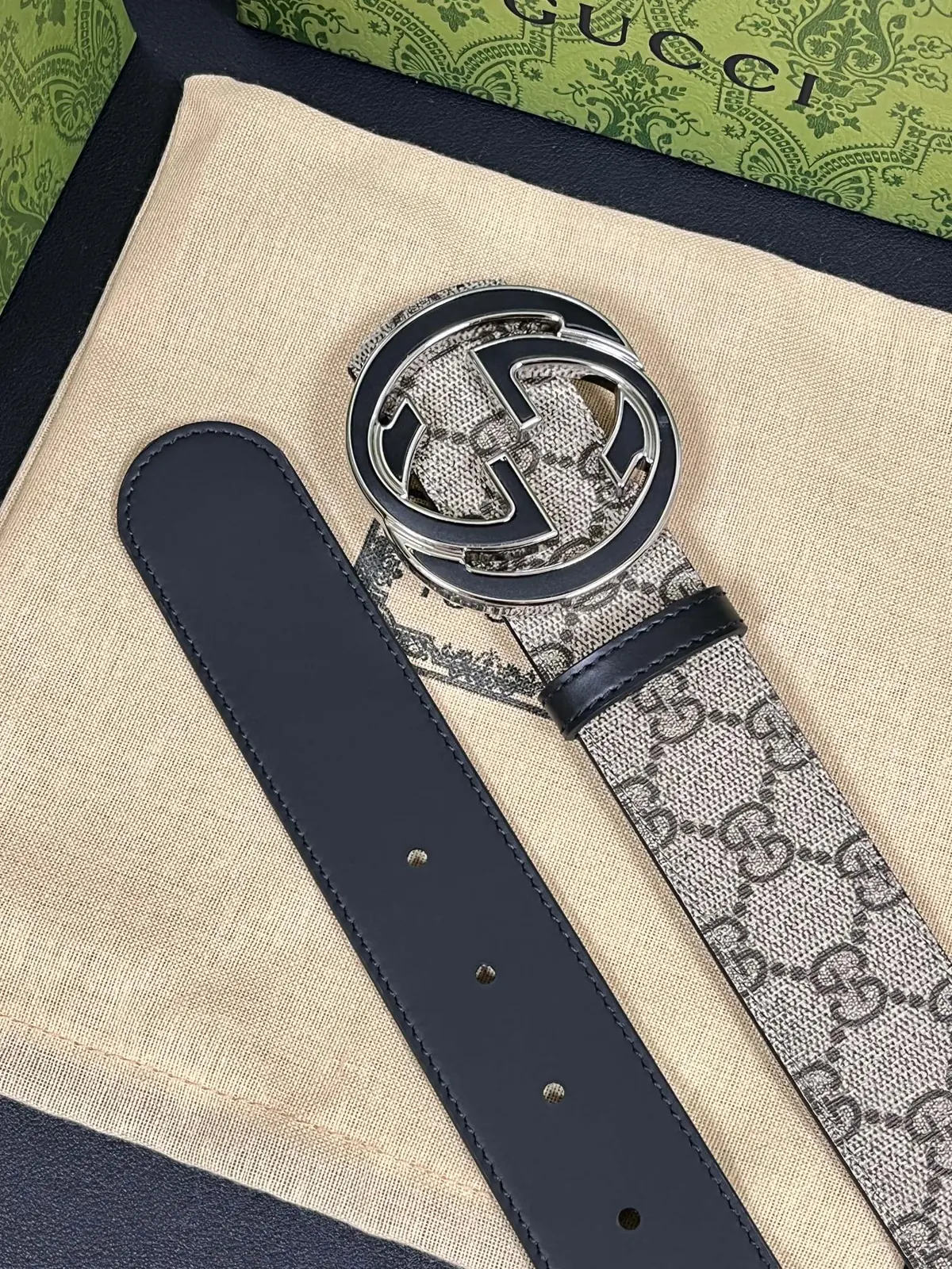 Gucci Style Beige Leather Men's Belts Lookbook Reference image 5