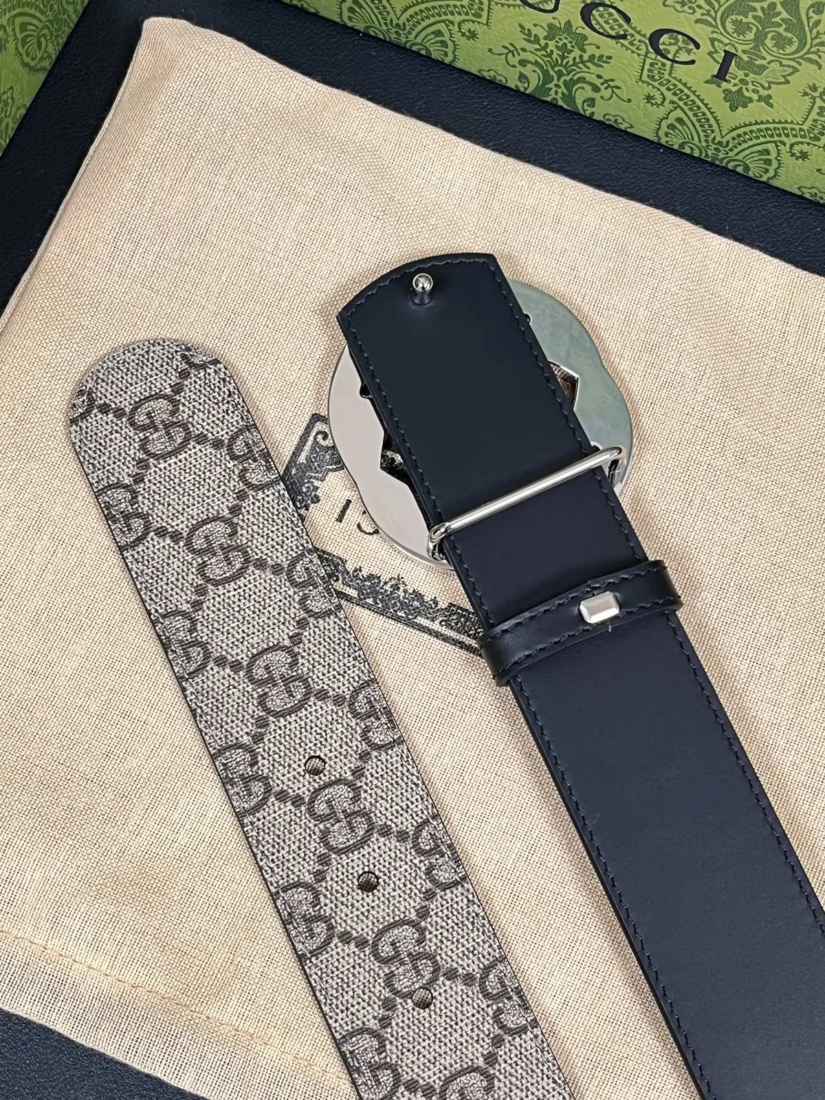 Gucci Style Beige Leather Men's Belts Lookbook Reference image 6