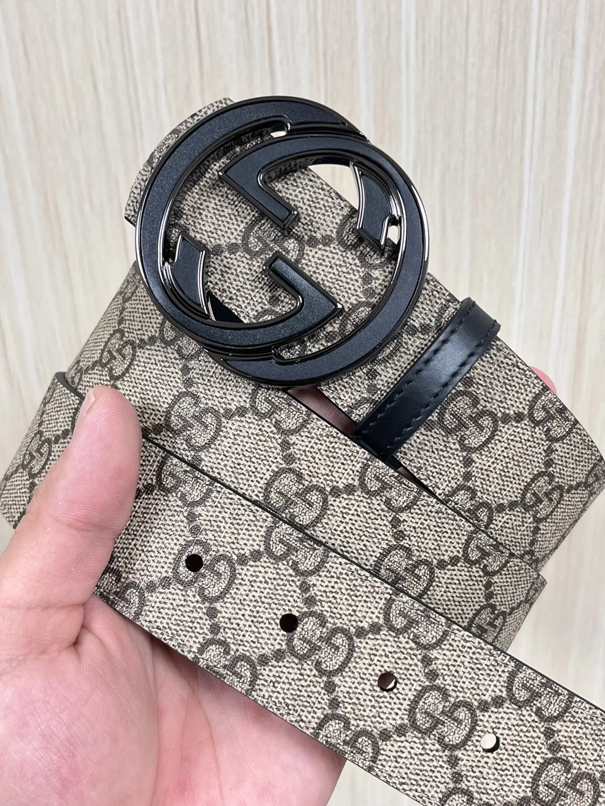 Gucci Style Beige Leather Men's Belts Lookbook Reference image 2
