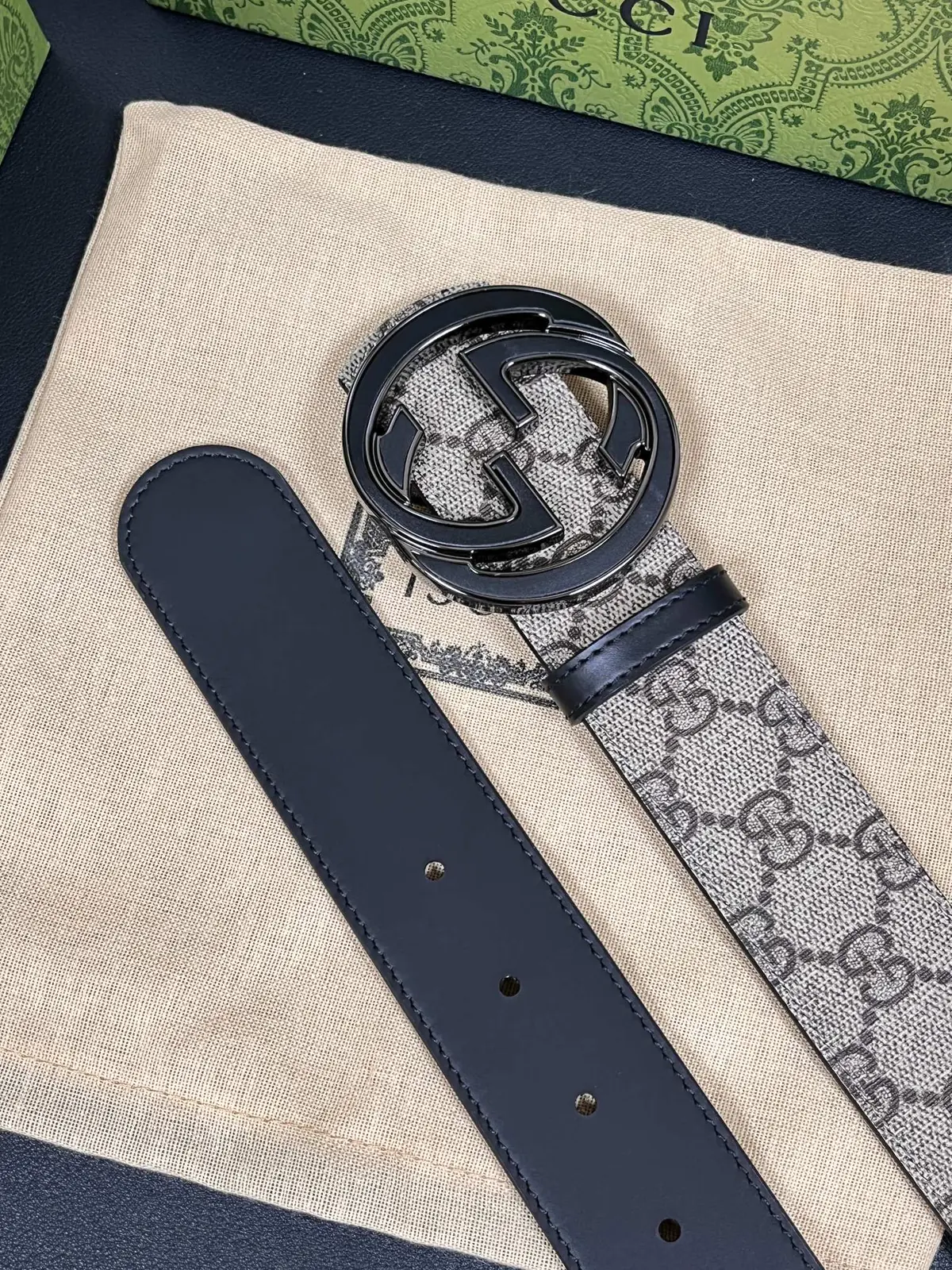 Gucci Style Beige Leather Men's Belts Lookbook Reference image 5