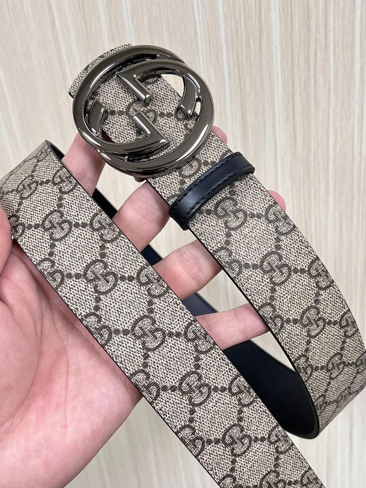 Gucci Style Beige Leather Men's Belts Lookbook Reference image 3