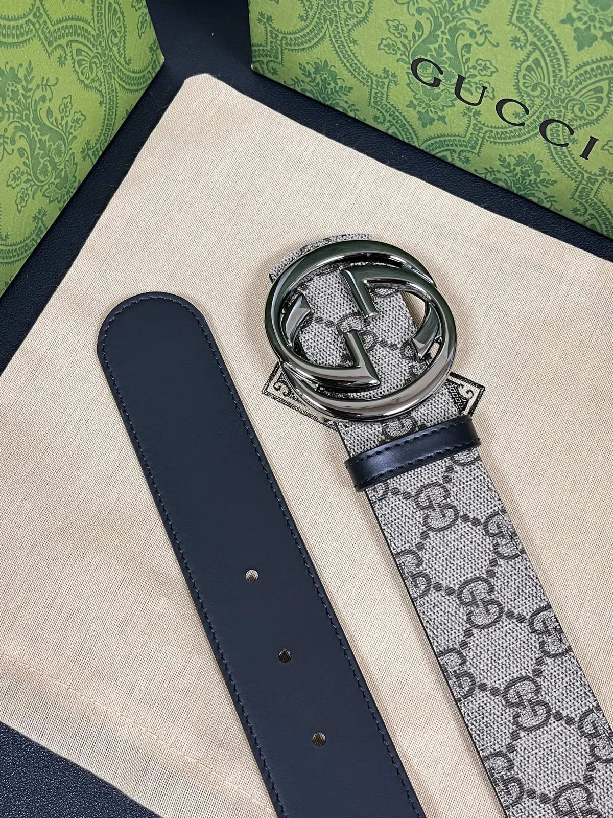 Gucci Style Beige Leather Men's Belts Lookbook Reference image 5