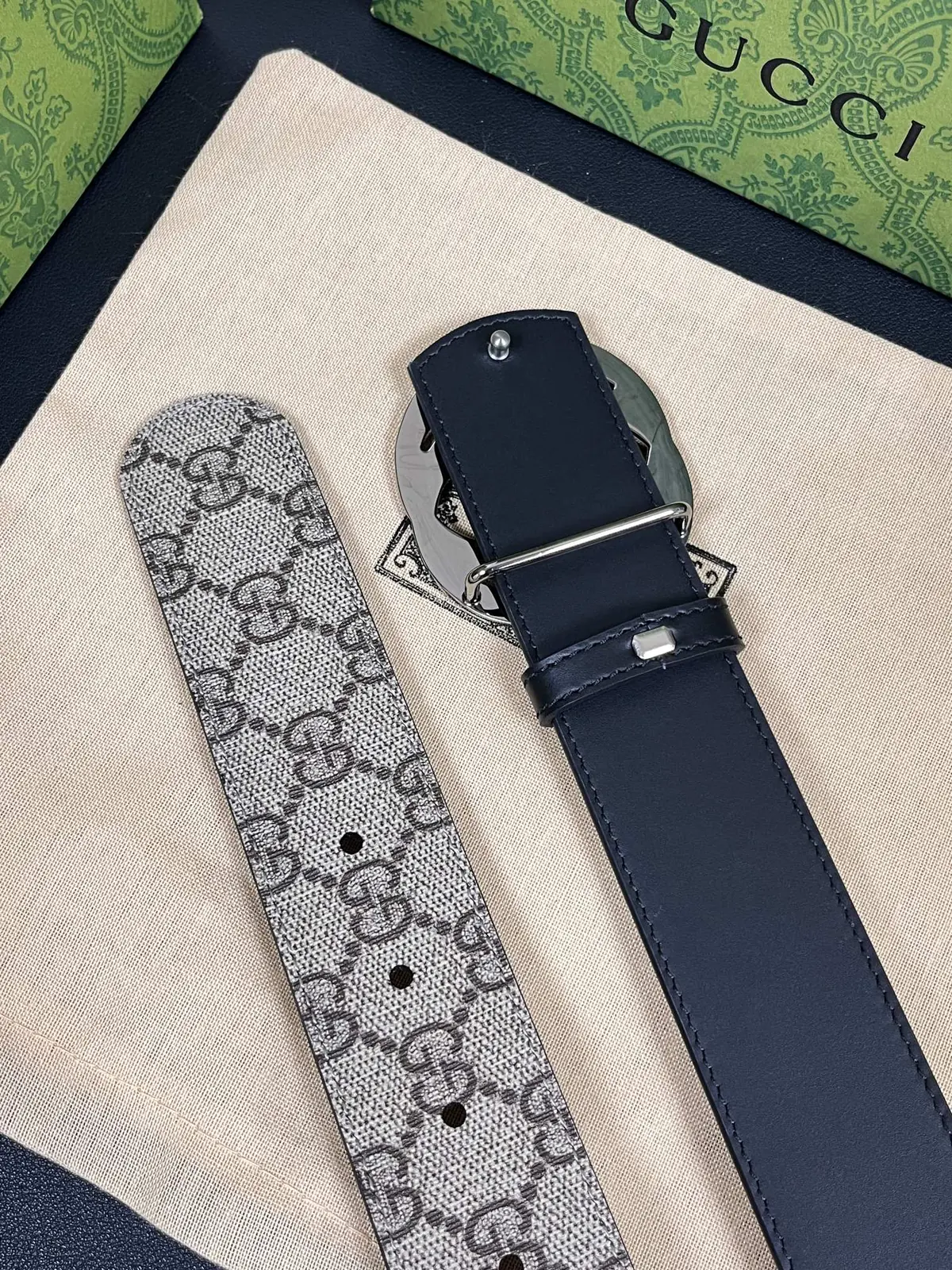 Gucci Style Beige Leather Men's Belts Lookbook Reference image 6