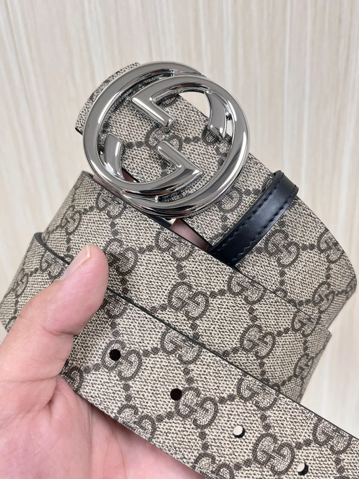Gucci Style Beige Leather Men's Belts Lookbook Reference image 2