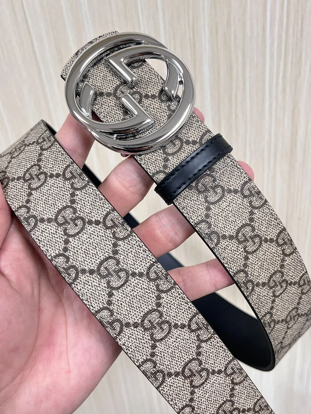 Gucci Style Beige Leather Men's Belts Lookbook Reference image 3
