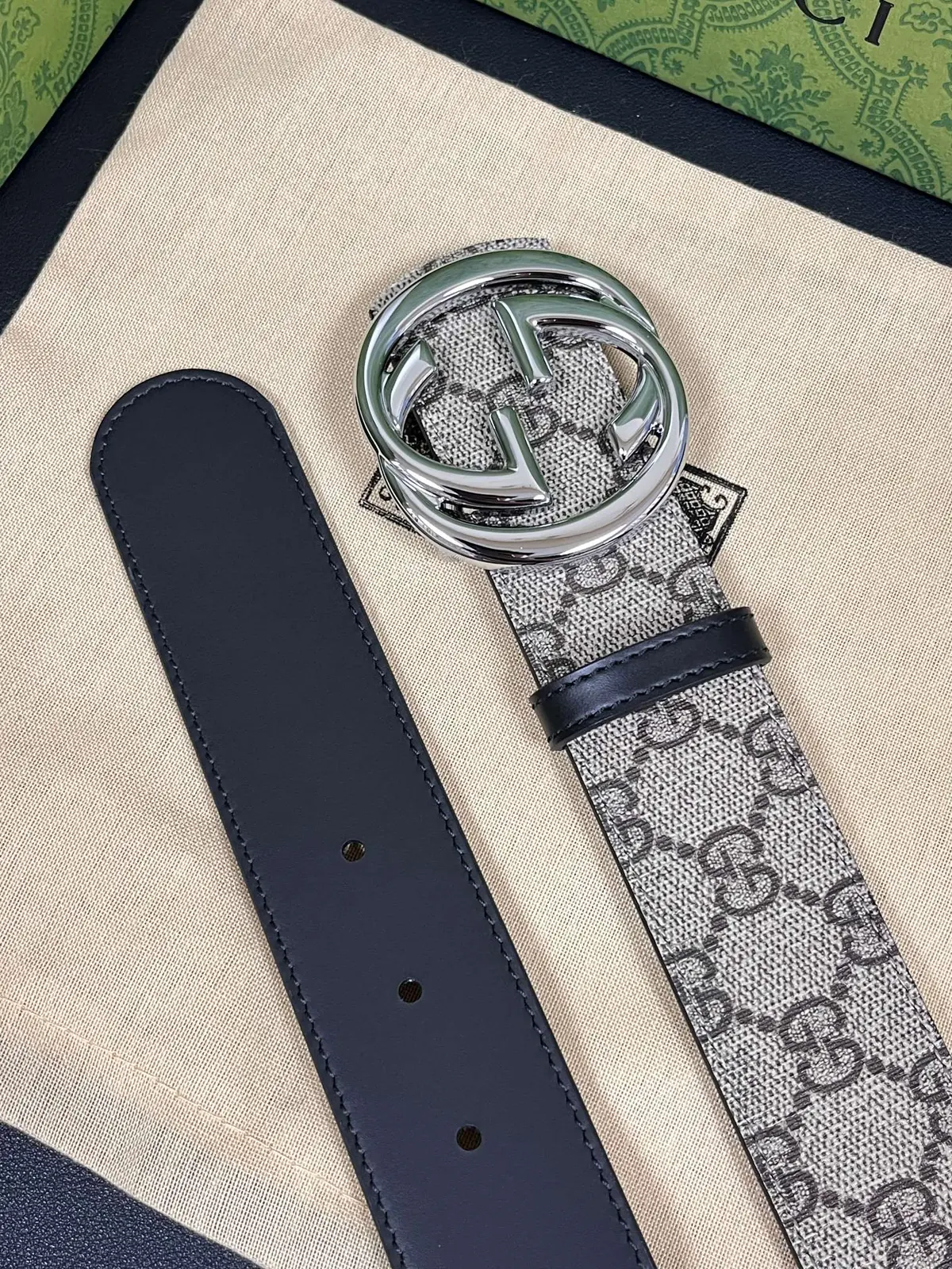 Gucci Style Beige Leather Men's Belts Lookbook Reference image 5