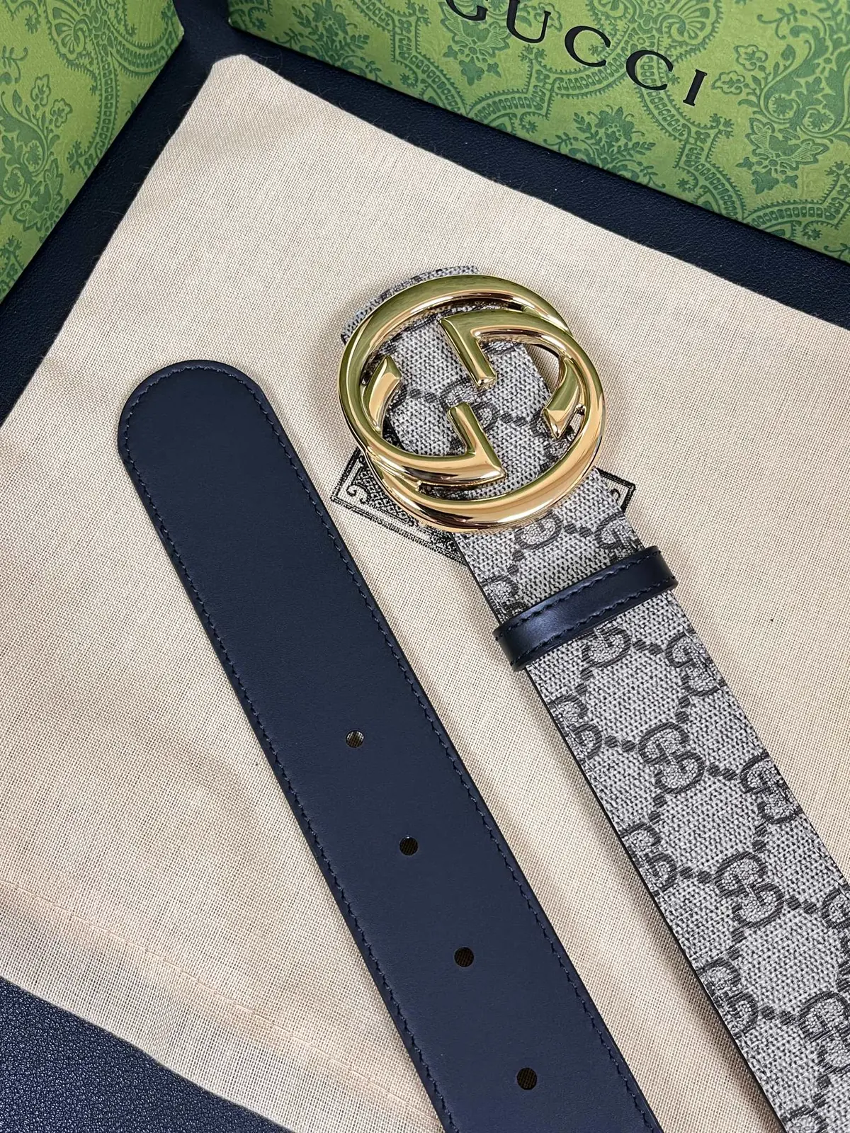 Gucci Style Beige Leather Men's Belts Lookbook Reference image 5