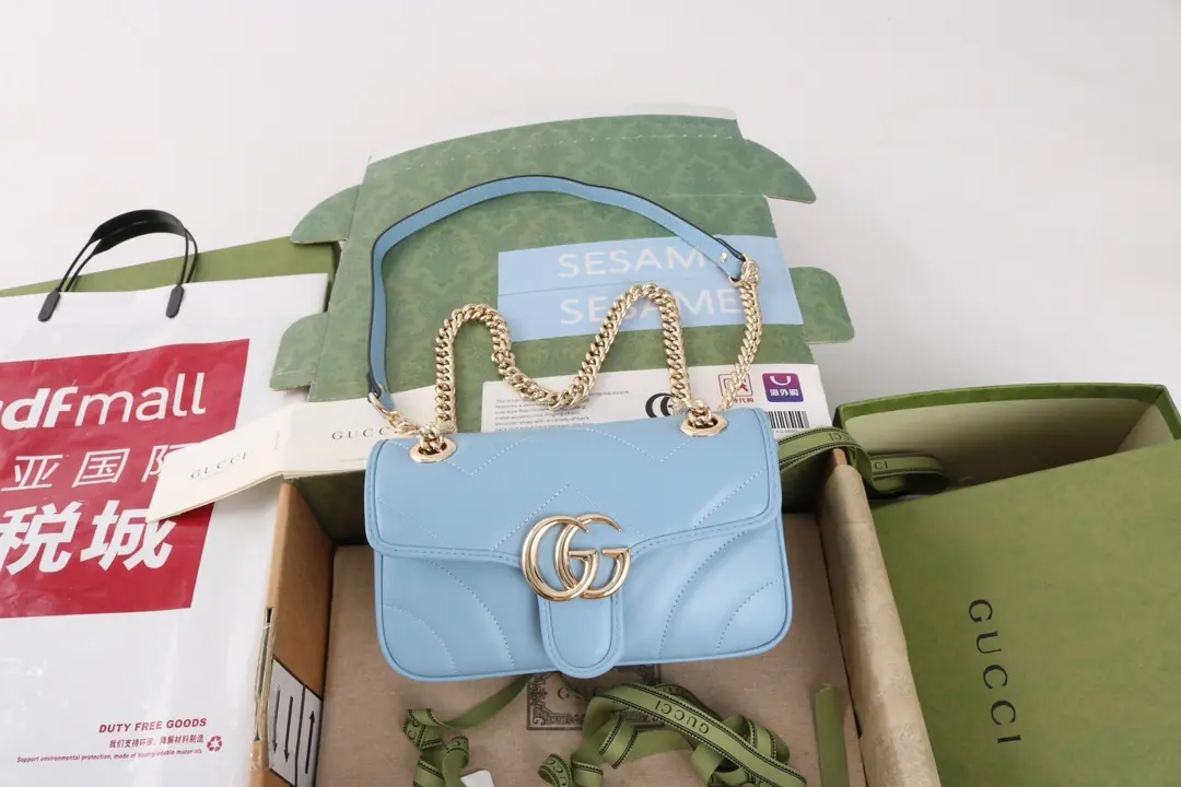 Gucci Style Blue Bag Lookbook Reference image 1