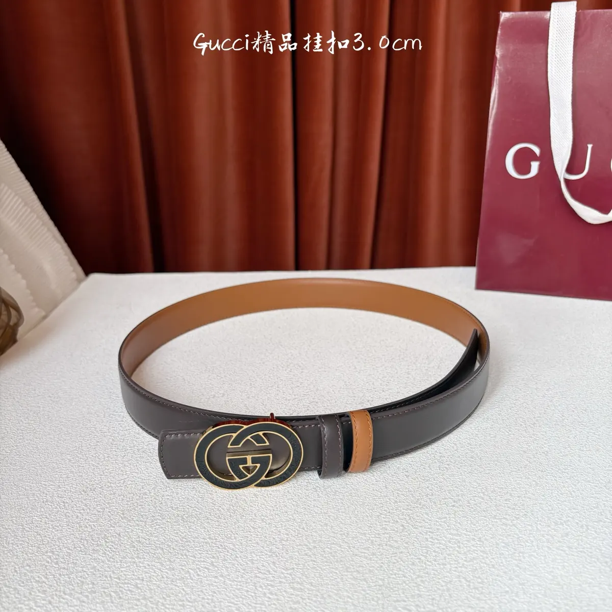 Gucci Style Brown Leather Women's Belt Lookbook Reference image 2