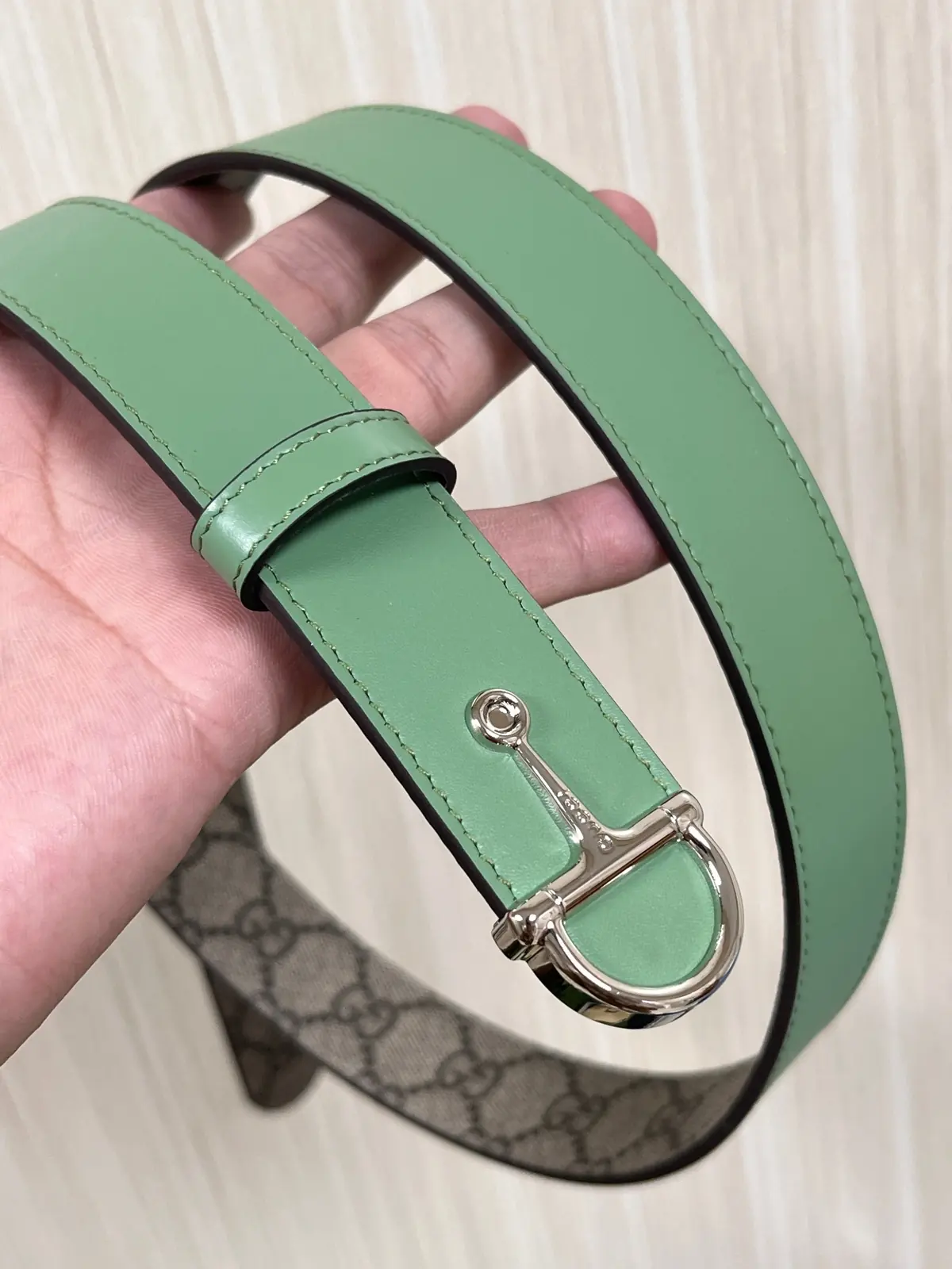 Gucci Style Green Leather Women's Belts Lookbook Reference image 3