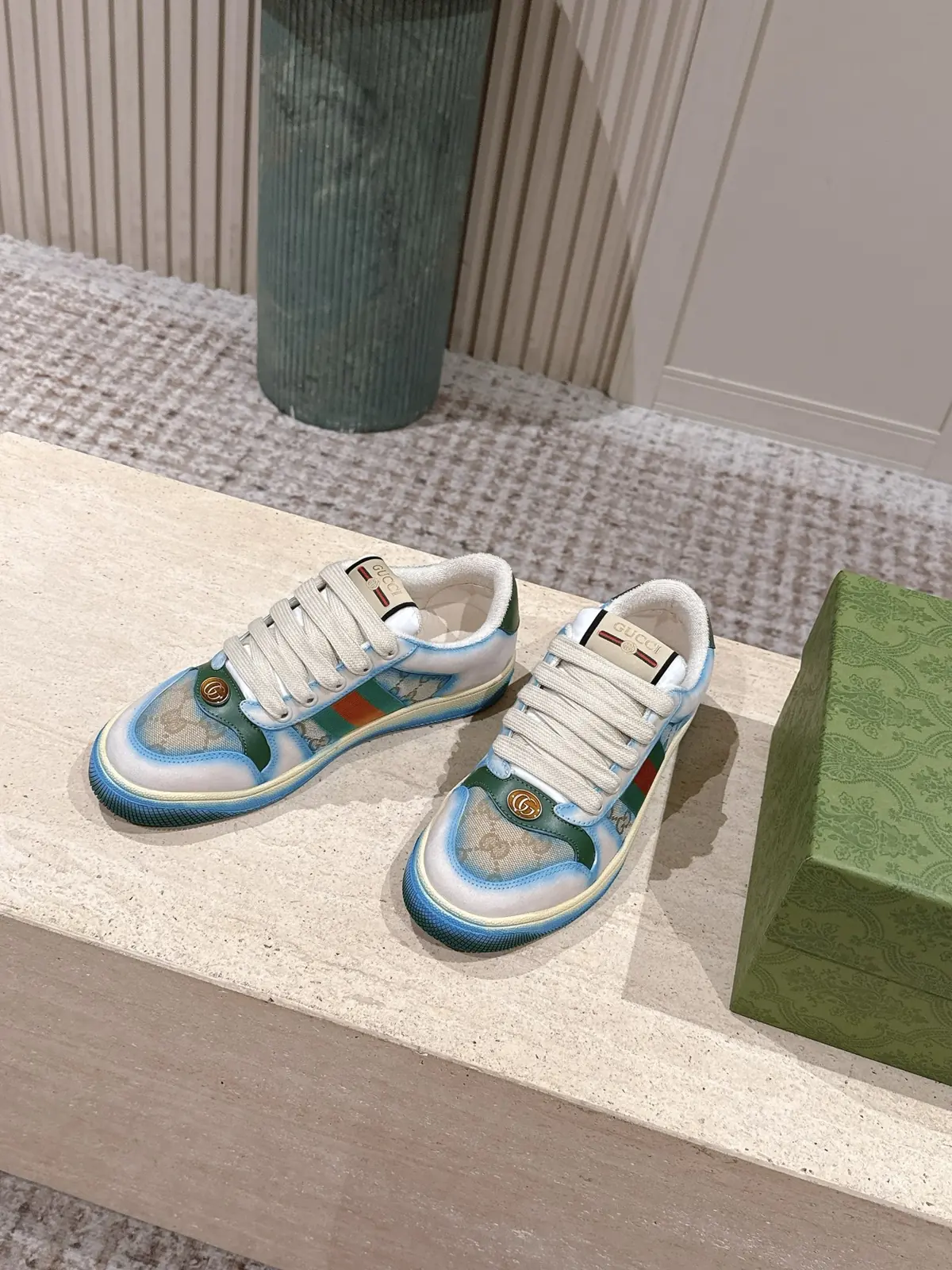 Gucci Style Green Leather Women's Shoes Lookbook Reference image 3