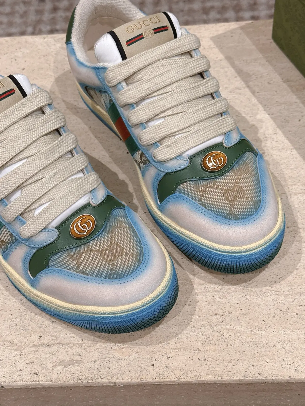 Gucci Style Green Leather Women's Shoes Lookbook Reference image 6