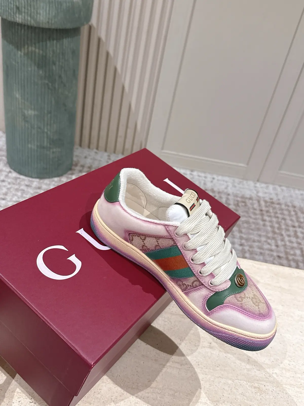 Gucci Style Green Leather Women's Shoes Lookbook Reference image 4