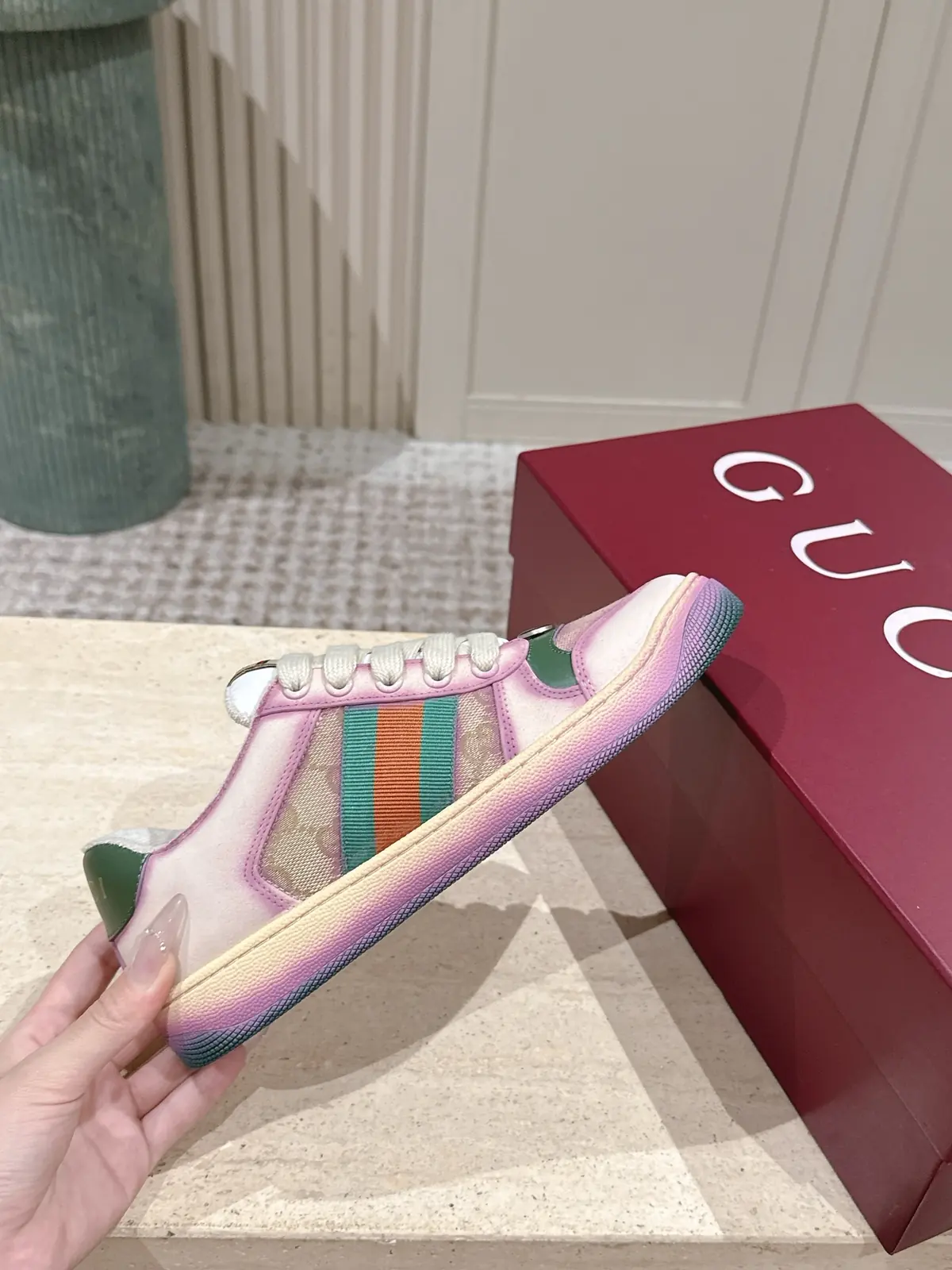 Gucci Style Green Leather Women's Shoes Lookbook Reference image 5