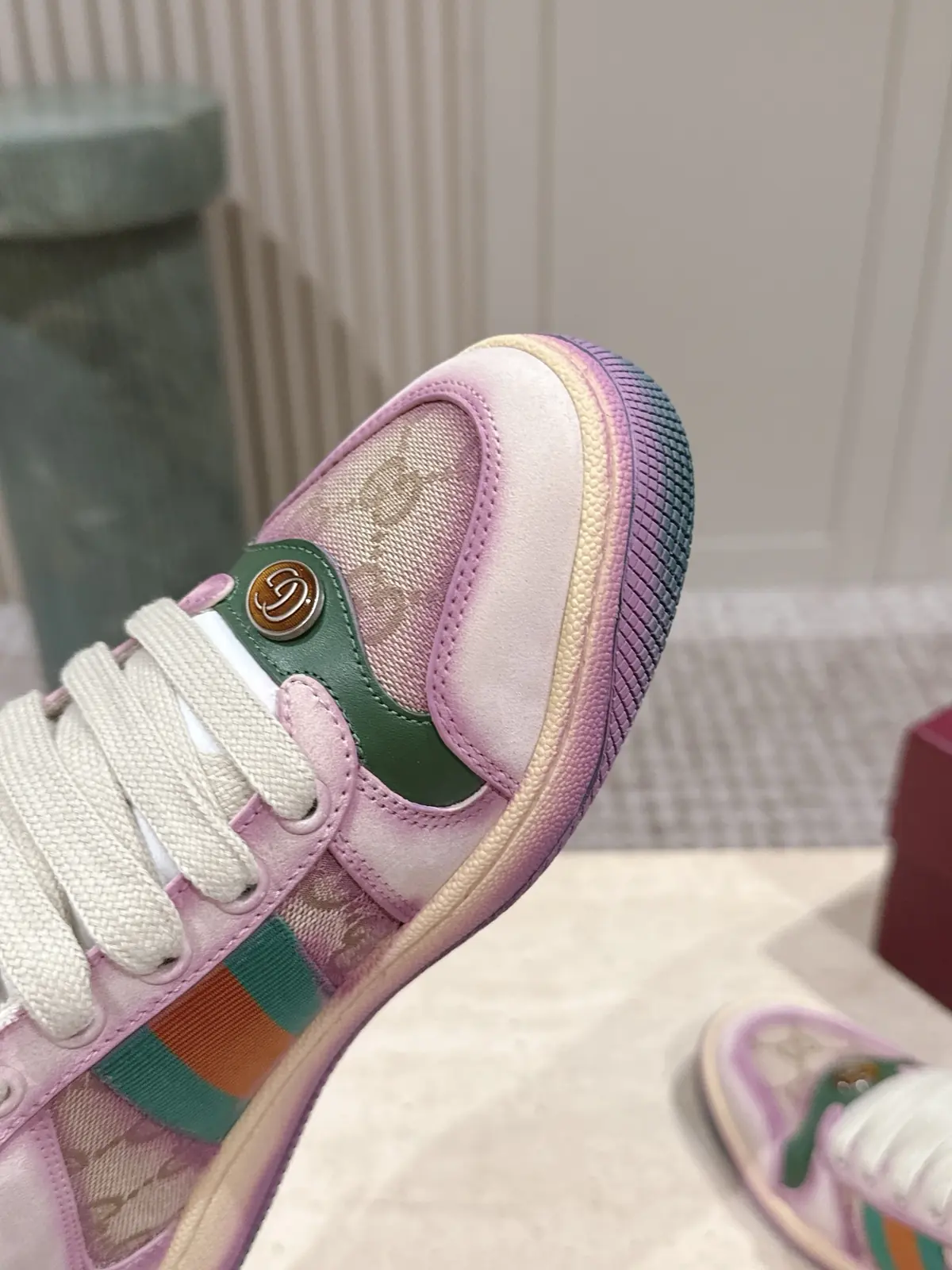 Gucci Style Green Leather Women's Shoes Lookbook Reference image 6