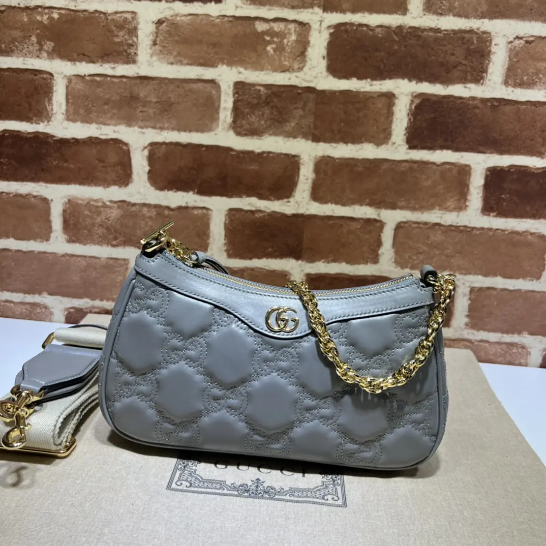 Gucci Style Grey Leather Bags Lookbook Reference image 1