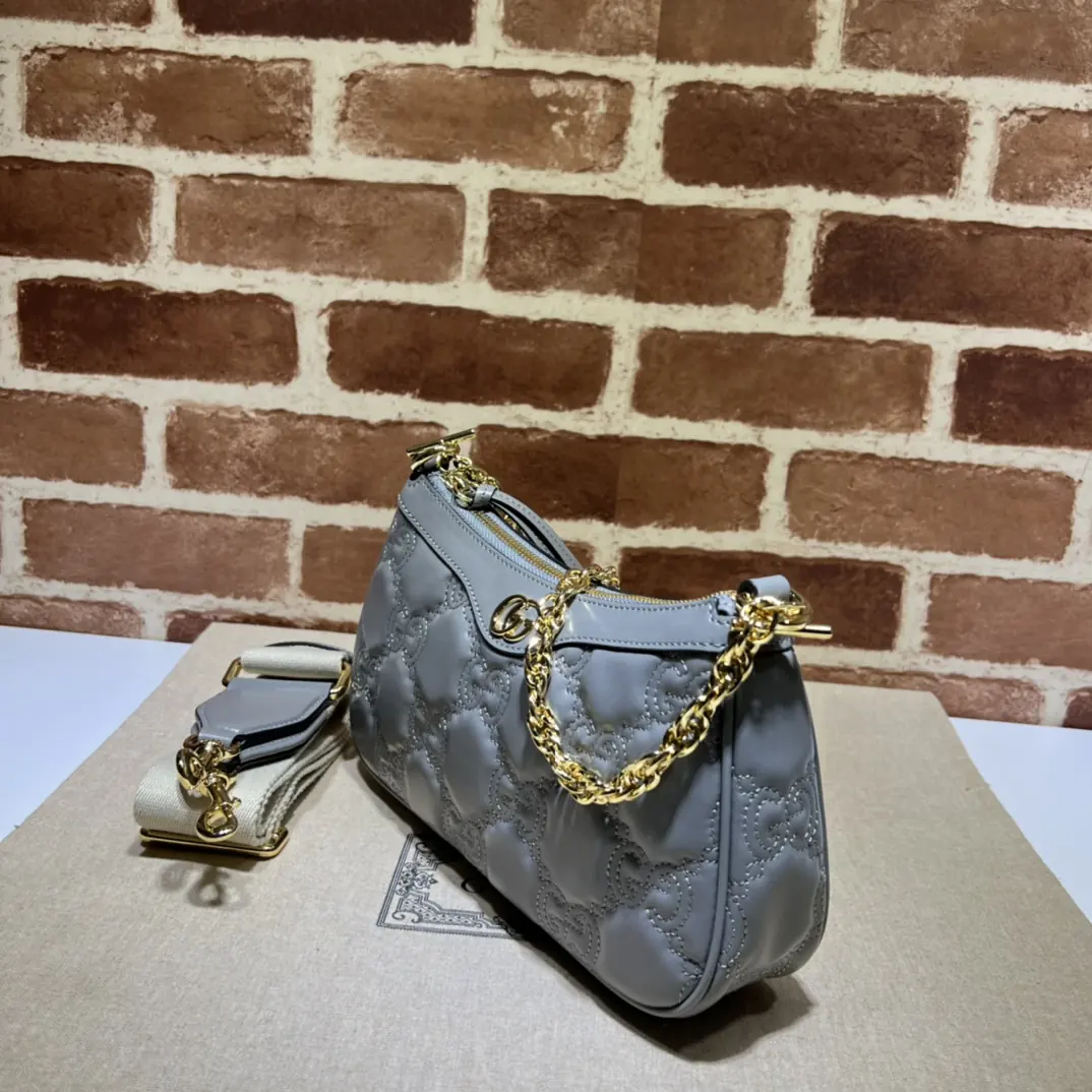 Gucci Style Grey Leather Bags Lookbook Reference image 2