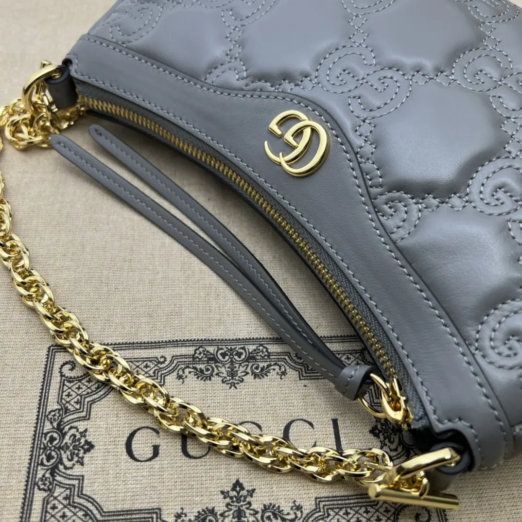 Gucci Style Grey Leather Bags Lookbook Reference image 6