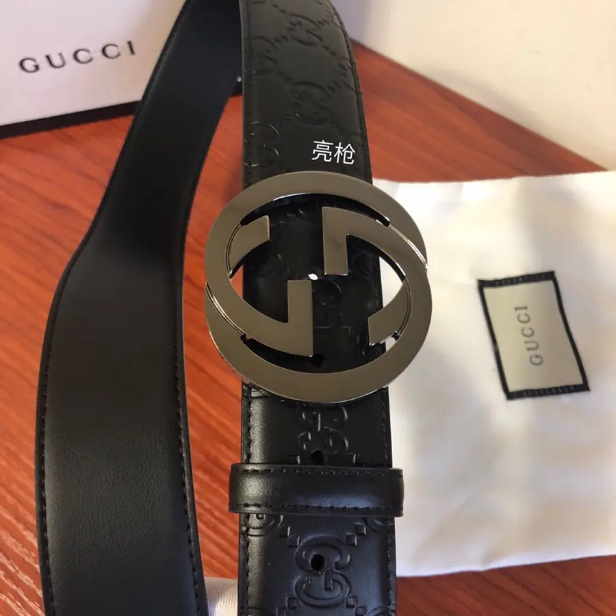 Gucci Style Leather Men's Belt Lookbook Reference image 3