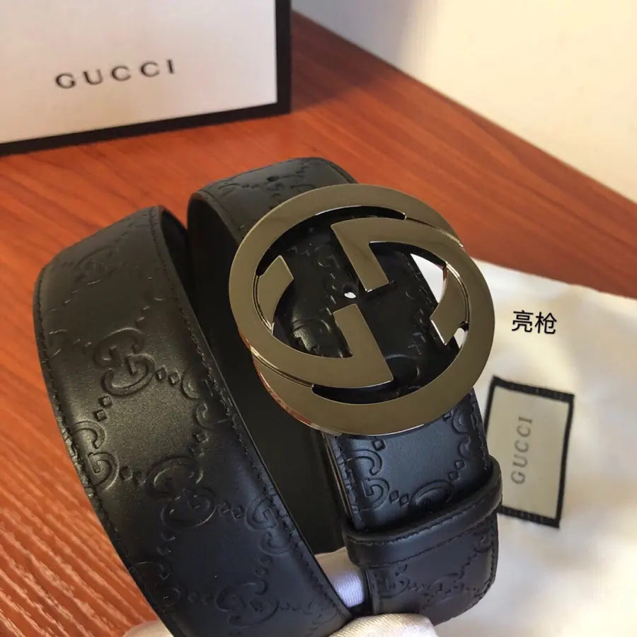 Gucci Style Leather Men's Belt Lookbook Reference image 4