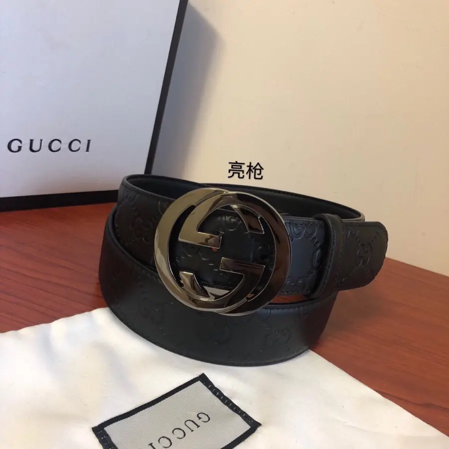 Gucci Style Leather Men's Belt Lookbook Reference image 5