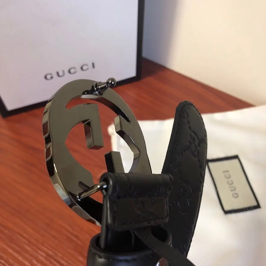 Gucci Style Leather Men's Belt Lookbook Reference image 6
