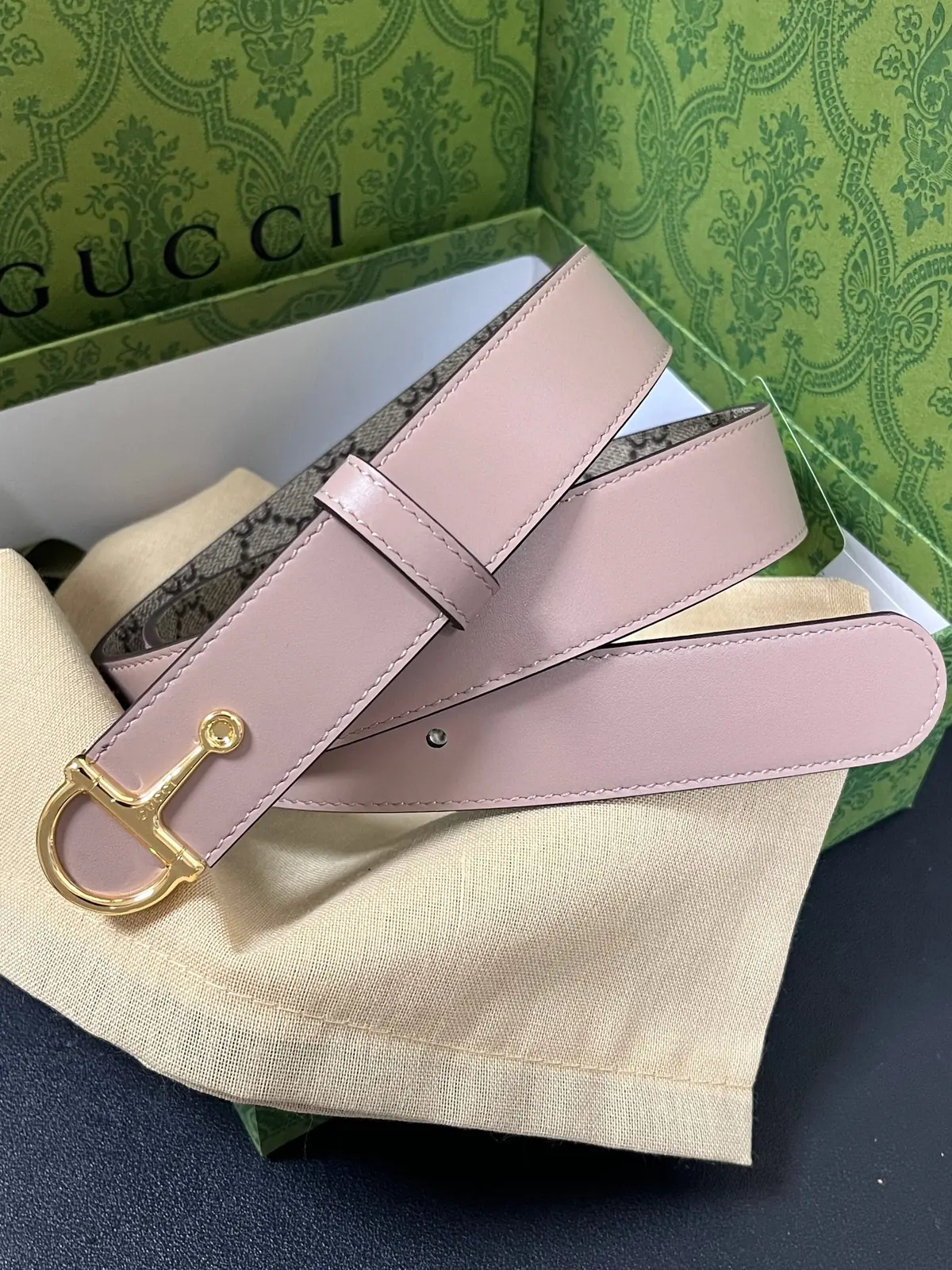 Gucci Style Pink Leather Women's Belts Lookbook Reference image 1