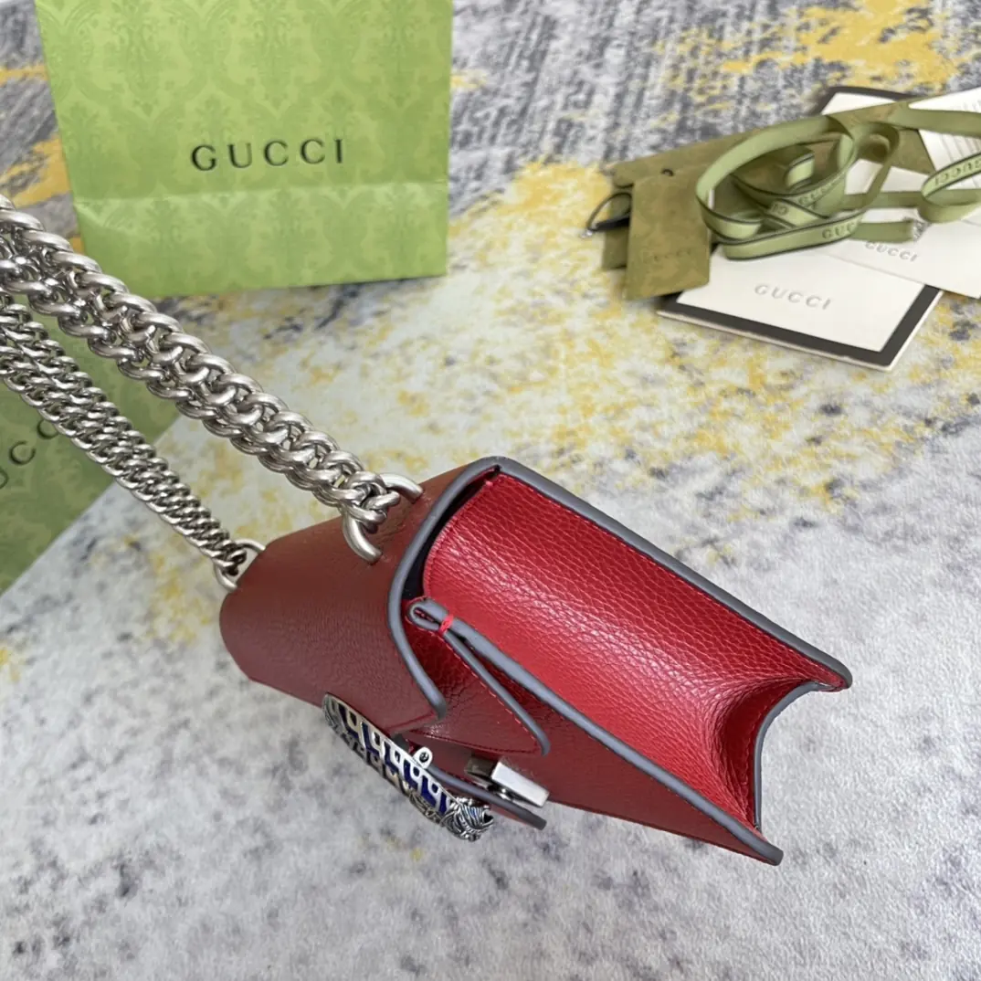 Gucci Style Red Leather Bag Lookbook Reference image 4